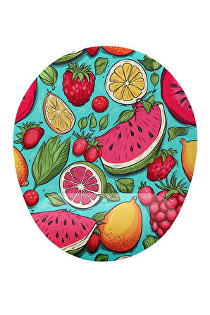 Meyve Desenli Bilek Destekli Kaymaz Buruşmaz Kırılmaz Mouse Pad