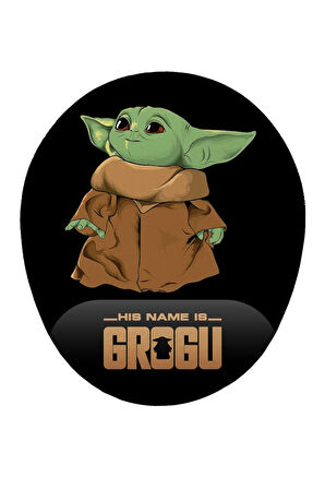Grogu Baby Yoda Bilek Destekli Kaymaz Buruşmaz Kırılmaz Mouse Pad
