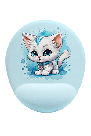 Yavru Kedi Bilek Destekli Kaymaz Buruşmaz Kırılmaz Mouse Pad
