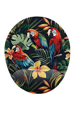 Papağan Desenli Bilek Destekli Kaymaz Buruşmaz Kırılmaz Mouse Pad