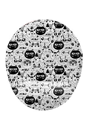 Kedi Desenli Bilek Destekli Kaymaz Buruşmaz Kırılmaz Mouse Pad