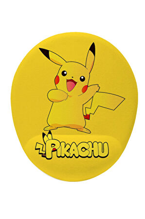 Pokemon Pikachu Bilek Destekli Kaymaz Buruşmaz Kırılmaz Mouse Pad