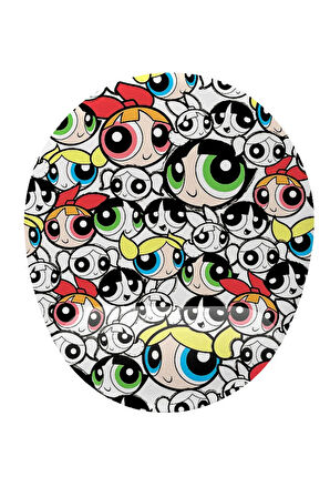 Powerpuff Desenli Bilek Destekli Kaymaz Buruşmaz Kırılmaz Mouse Pad