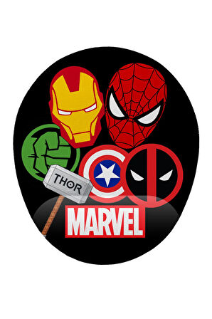 Marvel Karakterleri Bilek Destekli Kaymaz Buruşmaz Kırılmaz Mouse Pad