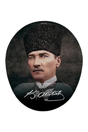 Kalpaklı Atatürk Bilek Destekli Kaymaz Buruşmaz Kırılmaz Mouse Pad