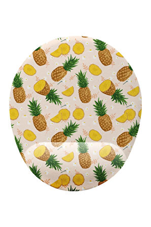 Ananas Desenli Bilek Destekli Kaymaz Buruşmaz Kırılmaz Mouse Pad