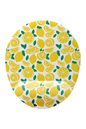 Limon Desenli Bilek Destekli Kaymaz Buruşmaz Kırılmaz Mouse Pad