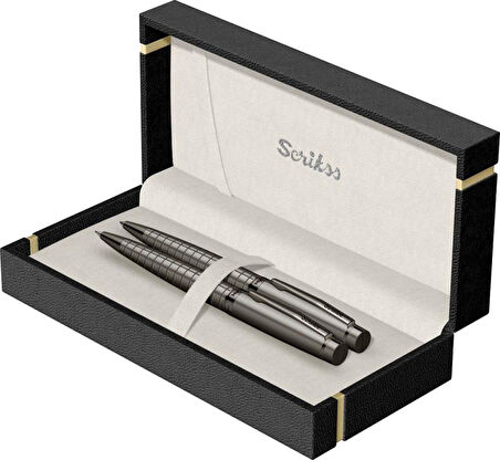 Scrikss Karbon Gri 2 li Kalem Seti