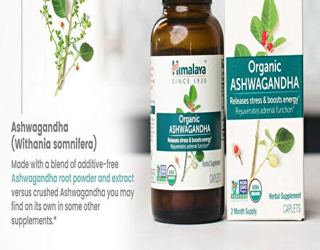 Himalaya Organic Ashwagandha 90 Kapsül