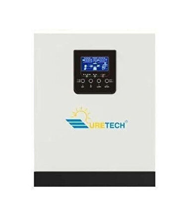 URETECH 1kva 1kw 1000 Watt Tam Sinüs Akıllı 40 Amper Mppt Inverter 12v-220v Invertör
