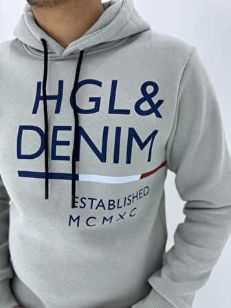 İÇ ŞARDON KAPÜŞONLU ÖN BASKI SWEATSHIRT