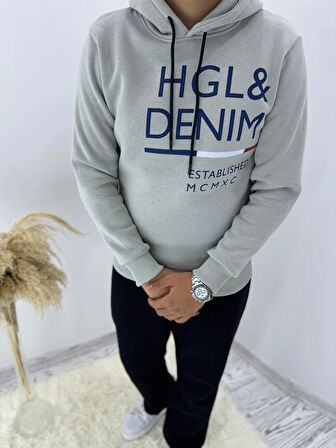 İÇ ŞARDON KAPÜŞONLU ÖN BASKI SWEATSHIRT