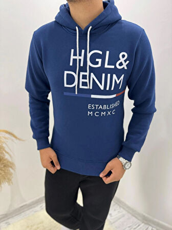 İÇ ŞARDON KAPÜŞONLU ÖN BASKI SWEATSHIRT