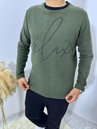  RELAX YAZILI SELANIK KÜMAŞ SWEATSHİRT