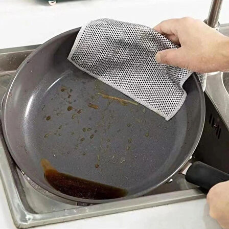 Çok Fonksiyonlu Çizilmez Çelik Tel Bulaşık Bezi (3 Adet)