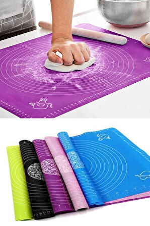 Silikon Mutfak Hamur Açma Şekillendirme ve Yoğurma Matı (60*45 Cm)