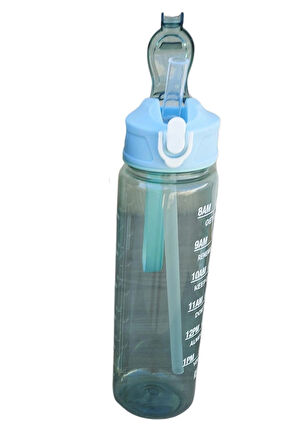 750ml Pipetli Sızdırmaz Plastik Sporcu Öğrenci Motivasyon Matarası Şişesi Suluğu