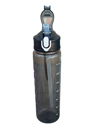 750ml Pipetli Sızdırmaz Plastik Sporcu Öğrenci Motivasyon Matarası Şişesi Suluğu