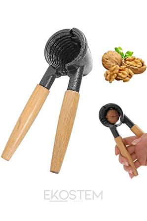 Ahşap Saplı Kuruyemiş Kıracağı Ceviz, Badem, Fındık İçin Pratik Nussknacker