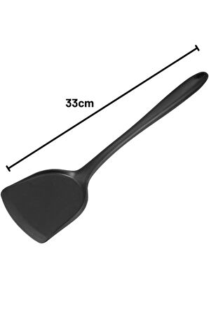 Geniş Uçlu Silikon Spatula Ultra Sert, Yüksek Isıya Dayanıklı ve Yapışmaz(Kırmızı)