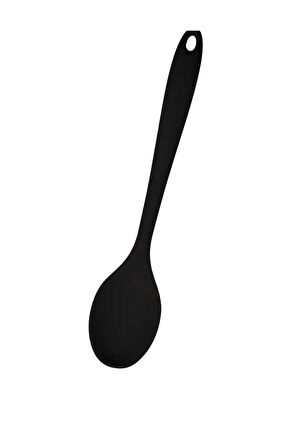Silikon Mutfak Kaşığı 28 cm, Sert Uçlu, Yüksek Isıya Dayanıklı, Yanmaz & Yapışmaz