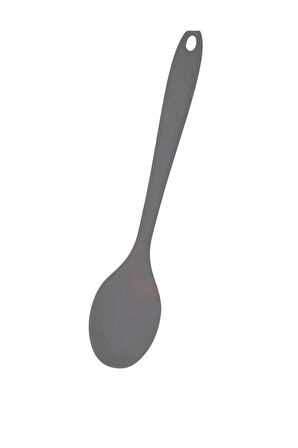 Silikon Mutfak Kaşığı 28 cm, Sert Uçlu, Yüksek Isıya Dayanıklı, Yanmaz & Yapışmaz
