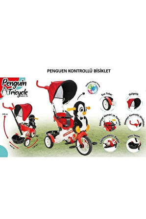 07 178 Penguen Kontrollü Bisiklet Kırmızı (yeni)