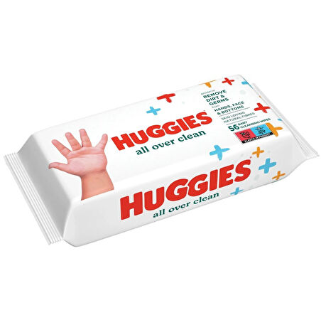 Huggies All Over Clean Bebek ve Çocuk Islak Mendili 10x56 Yaprak