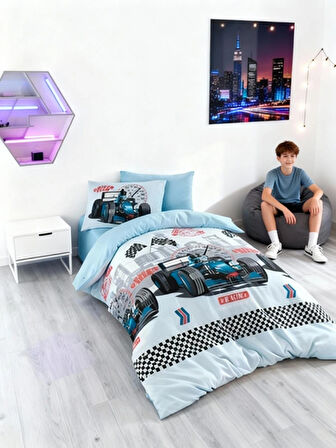 Mira Home Tek Kişilik Genç Erkek Çocuk Nevresim Takımı Race