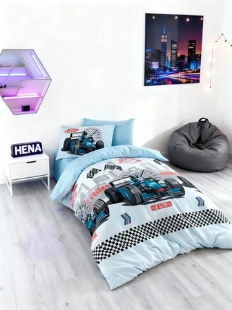 Mira Home Tek Kişilik Genç Erkek Çocuk Nevresim Takımı Race