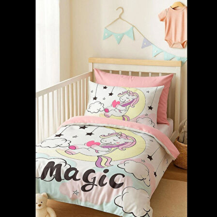 Dijital Baskılı 3d Pamuklu Yenidoğan Bebek Nevresim Takımı Magic