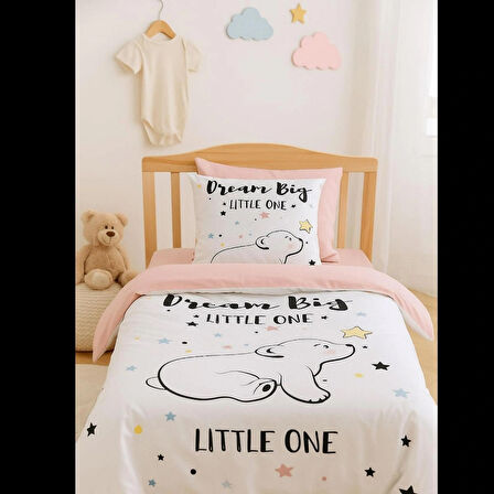 Dijital Baskılı 3d Pamuklu Yenidoğan Bebek Nevresim Takımı Dream Big