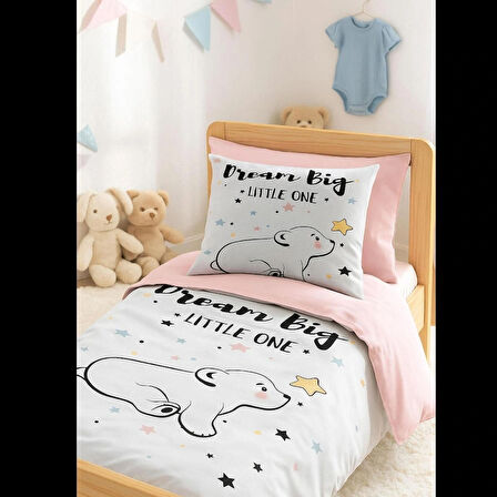 Dijital Baskılı 3d Pamuklu Yenidoğan Bebek Nevresim Takımı Dream Big