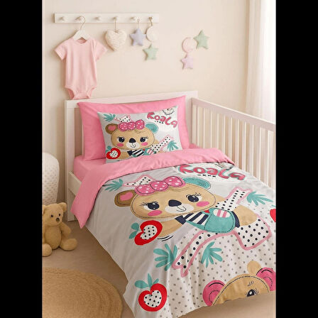 Dijital Baskılı 3d Pamuklu Yenidoğan Bebek Nevresim Takımı Baby Koala