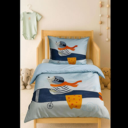 Dijital Baskılı 3d Pamuklu Yenidoğan Bebek Nevresim Takımı Fly Foggy