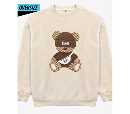 The Best Bear Oversize Sweatshirt Bej