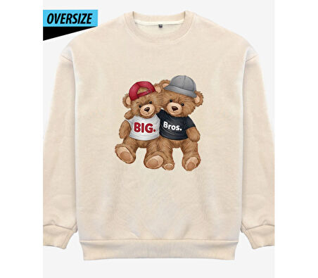 Big Bros Oversize Sweatshirt Bej