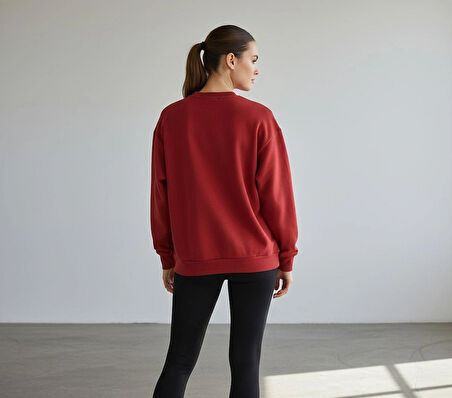 California Vibes Oversize Sweatshirt Kırmızı