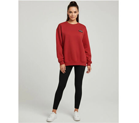 California Vibes Oversize Sweatshirt Kırmızı