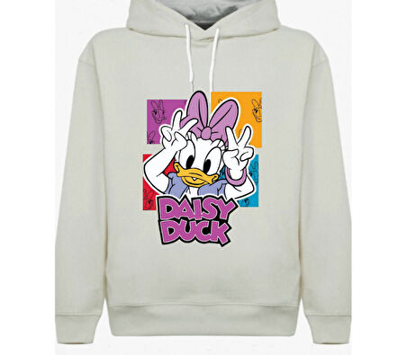 Daisy’nin Pozu – Eğlenceye Hazır Mısın? Kapüşonlu Sweatshirt Bej