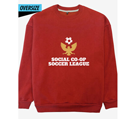 Game On Oversize Sweatshirt Kırmızı
