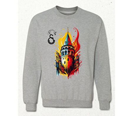 Galata Şampiyonu – Aslanların Zaferi Üzerinizde!  Unisex Sweatshirt Gri