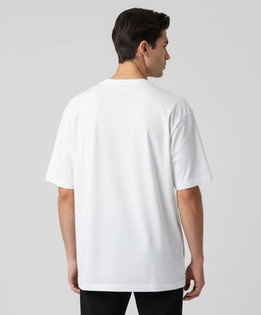 No Problama  Lama Logic – Sorun mu? Bize Uzak Oversize Unisex T-Shirt Beyaz