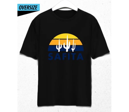 Safita: The Essence of Peaceful Living T-Shirt Siyah