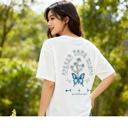 Spread Your Wings – Oversize T-Shirt Beyaz