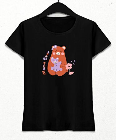 MamaBear Siyah T-Shirt XS Beden