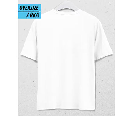 Stuck on You – Kaktüs Edition Oversize Unisex T-Shirt Beyaz