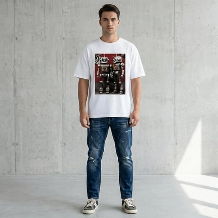 Zamansız Mekanik – Geleceğin Aşkı, Bugünün Hikayesi! Oversize T-Shirt Beyaz