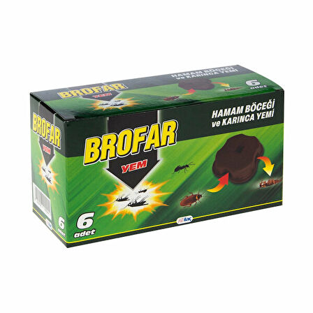 Brofar Hamam Böceği Ve Karınca Yemi 6'lı Böcek Yemi