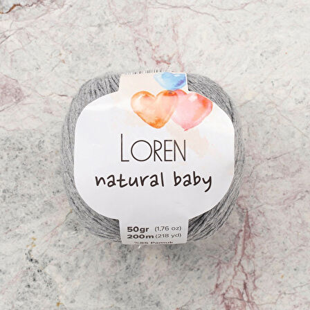  Natural Baby Açık Gri El Örgü İpi - R079 - 33827